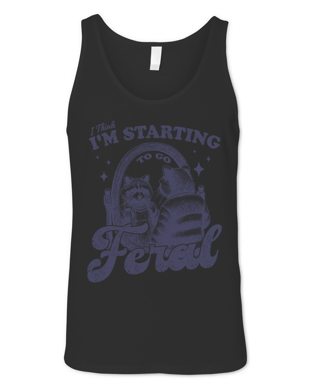 Raccoon in Mirror L dViolet Unisex Jersey Tank
