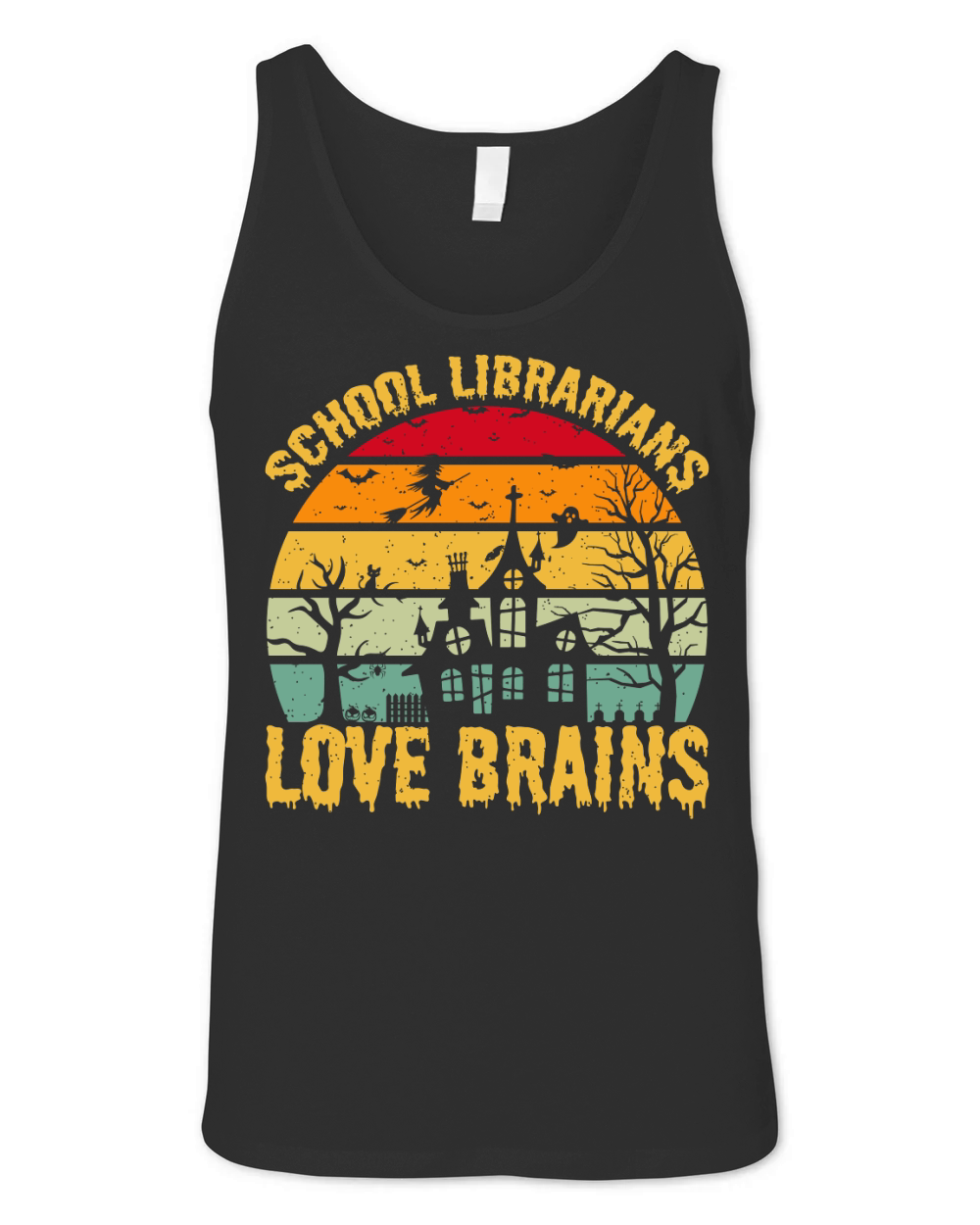 School Librarians Love Brains 1 Unisex Jersey Tank