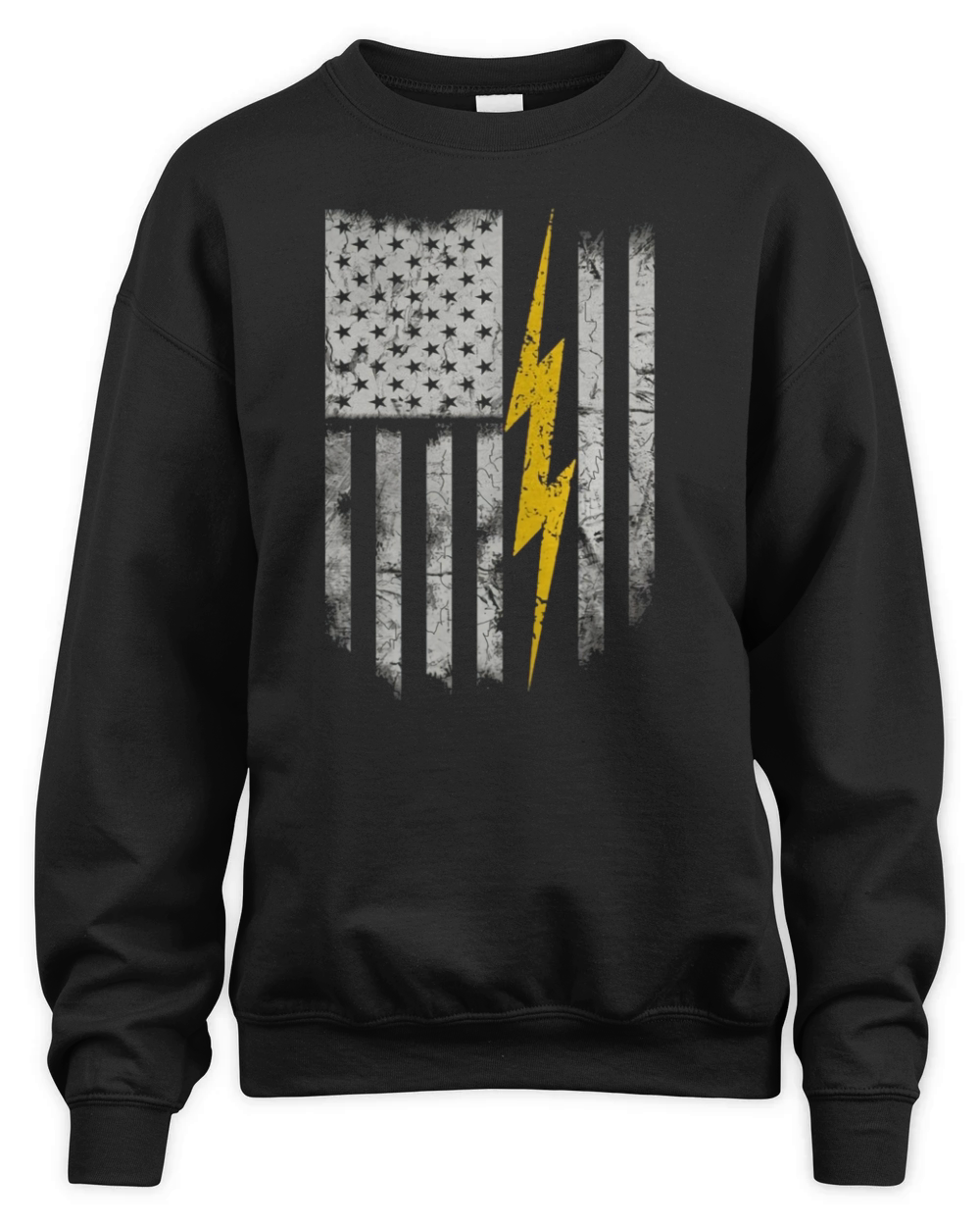 Electrician flag us shirt Unisex Premium Crewneck Sweatshirt