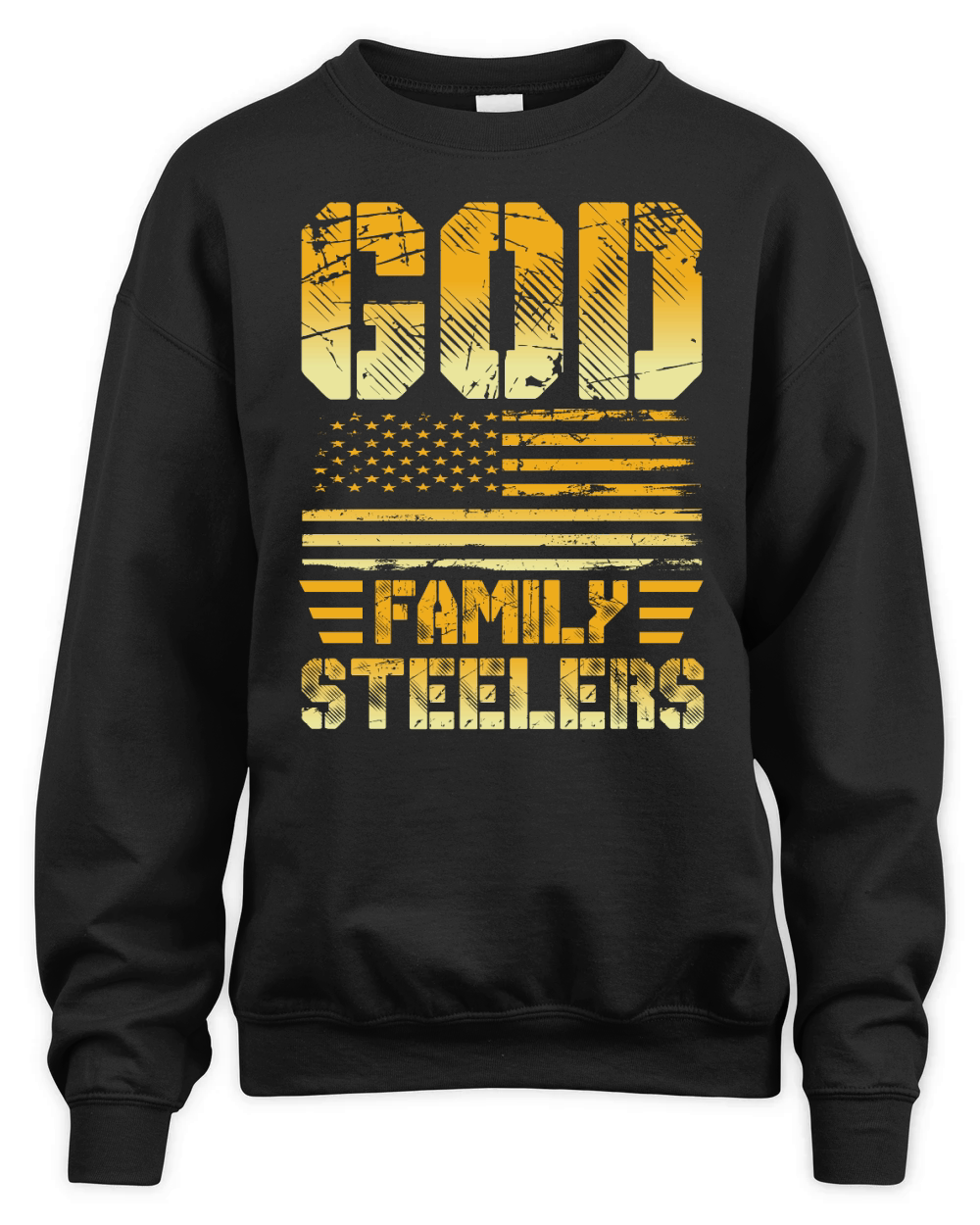 God Family Steelers Veteran Unisex Premium Crewneck Sweatshirt