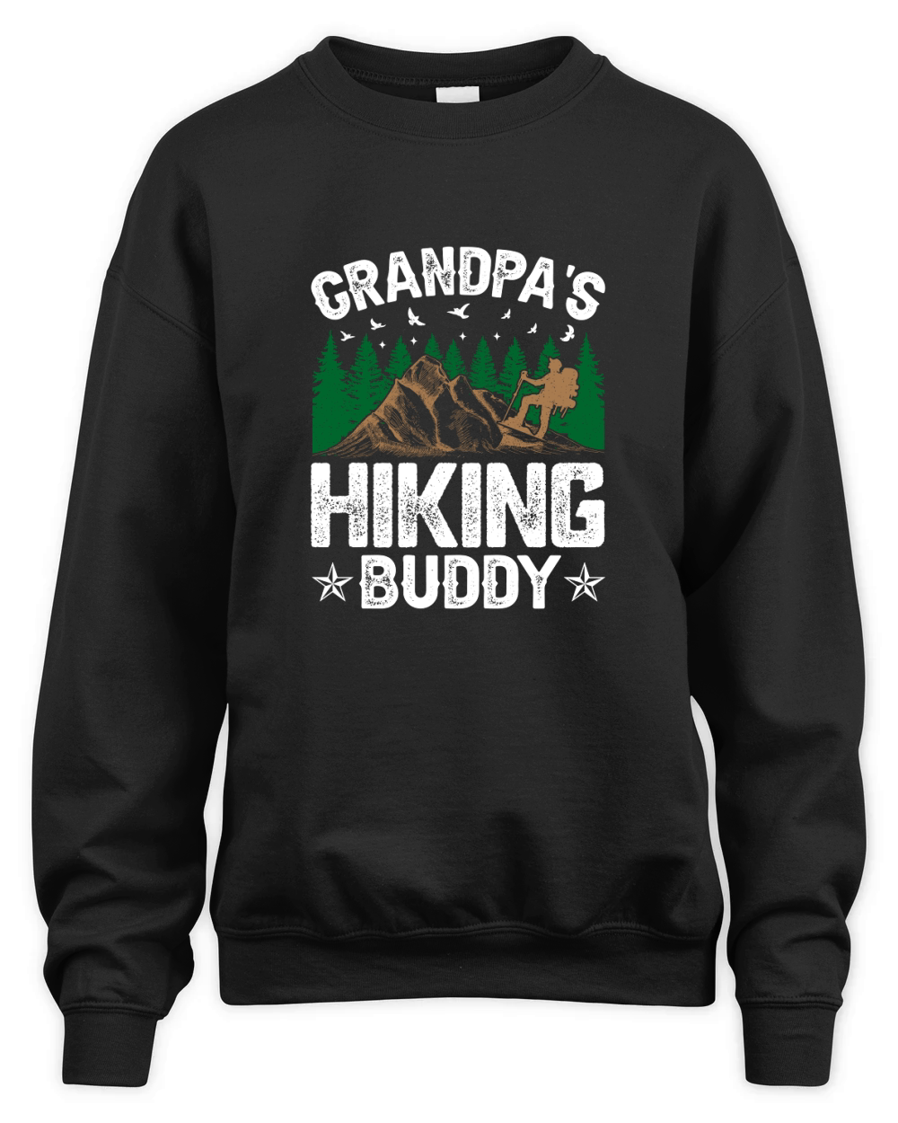 GRANDPAS HIKING BUDDY Unisex Premium Crewneck Sweatshirt