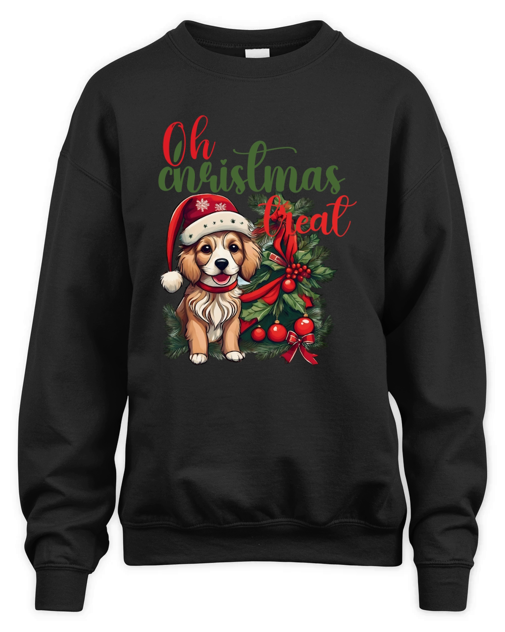 Oh christmas treat Dog 1 Unisex Premium Crewneck Sweatshirt