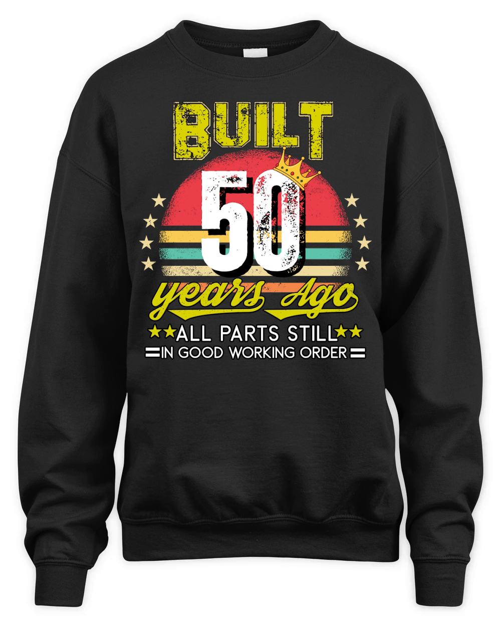 Vintage Birthday 50 Unisex Premium Crewneck Sweatshirt