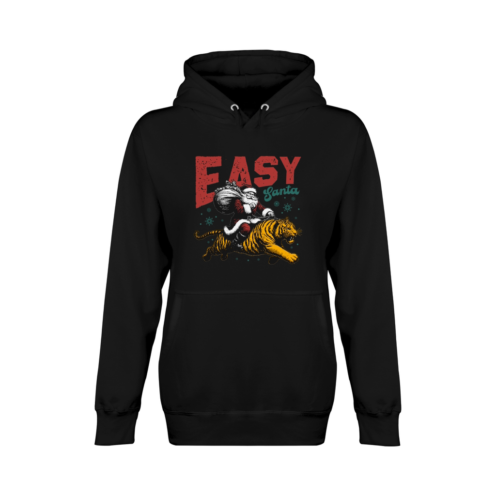Easy Santa Riding Tiger L Color Unisex Premium Pullover Hoodie