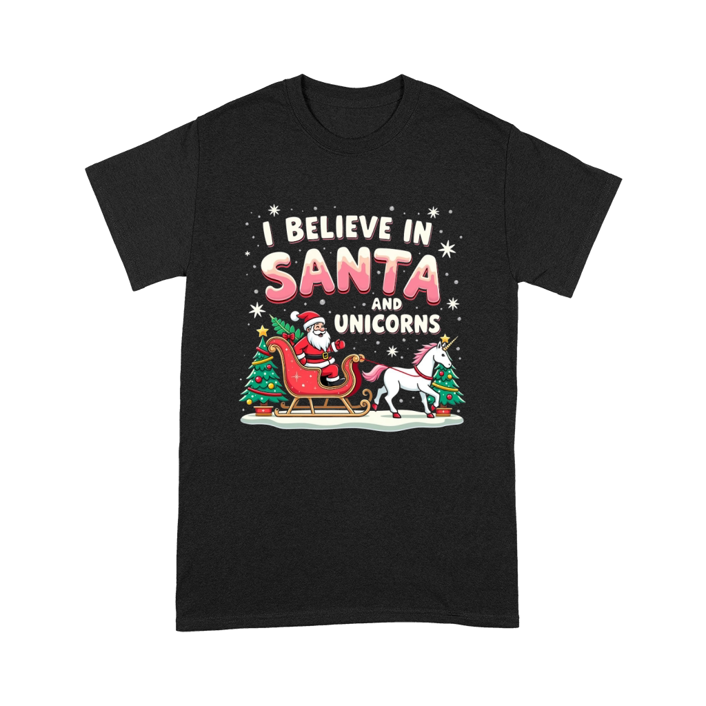 I Believe in santa and unicorns Unisex T-Shirt
