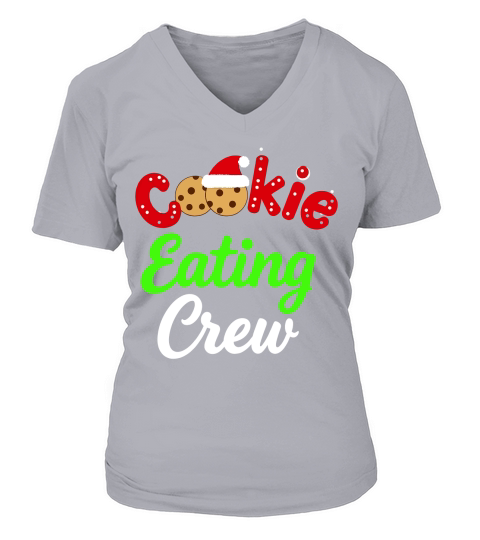 Cookie eating crew V-neck T-Shirt Woman