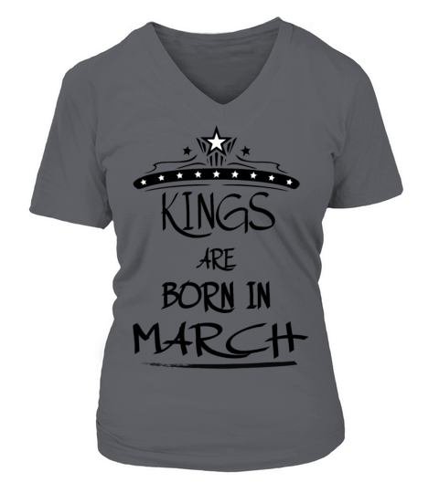 KINGS ARE BORN IN MARCH V-neck T-Shirt Woman