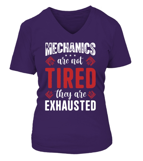 Mechanics Are Not Tired They Are Exhaust V-neck T-Shirt Woman