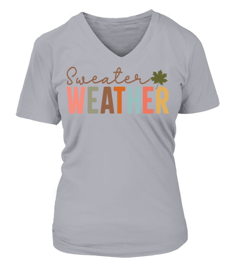 Sweater Weather V-neck T-Shirt Woman