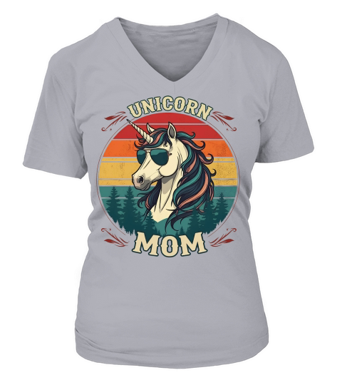 Unicorn mom V-neck T-Shirt Woman