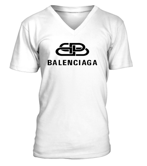 Balenciaga Oversized BB Logo V-Neck T-shirt