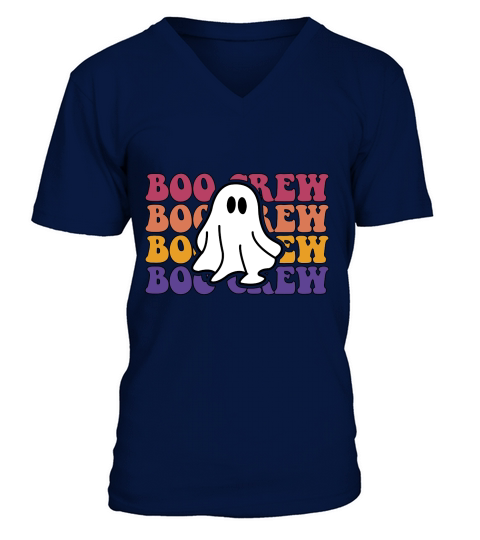 Boo Crew Retro Groovy Vintage V-Neck T-shirt