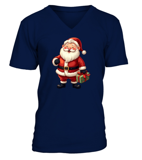 Christmas Santa Clipart 5 02 V-Neck T-shirt