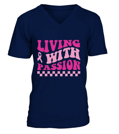 Living With Passion V-Neck T-shirt