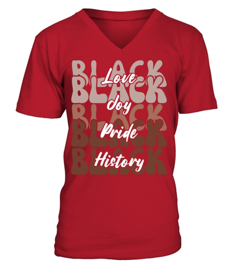 Melanin Shirts for Black Women Black History V-Neck T-shirt