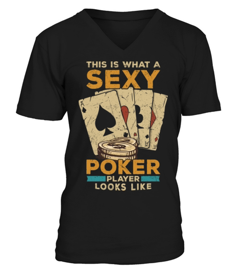 Poker Player V-Neck T-shirt