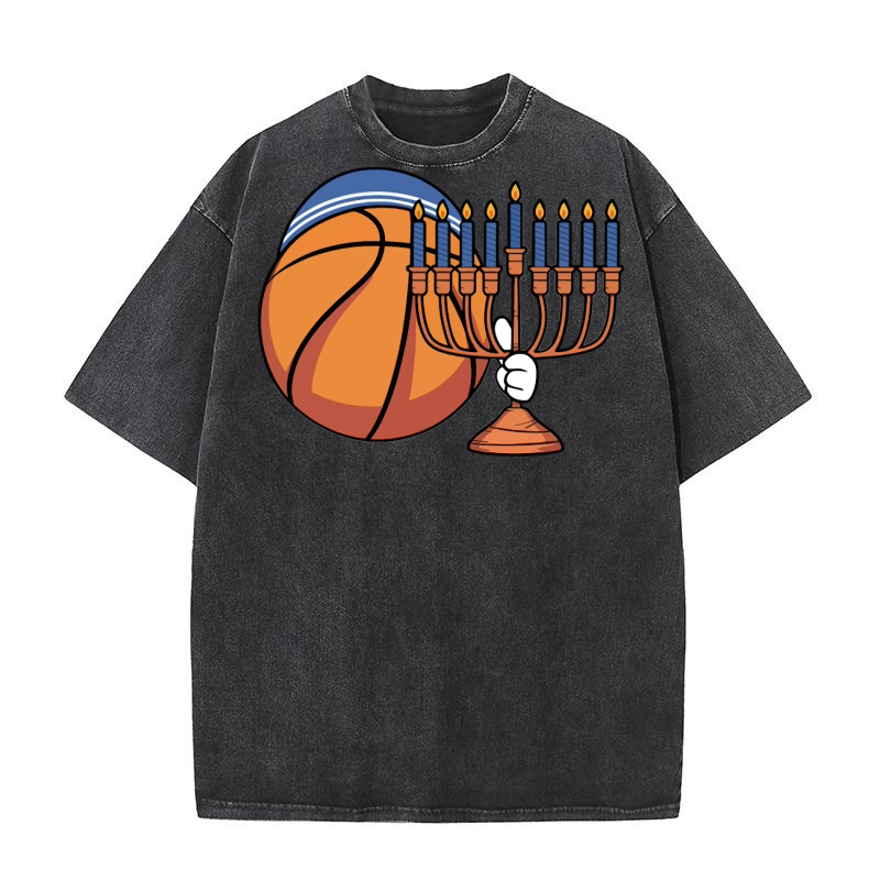 1.Hanukkah Washed T-Shirt