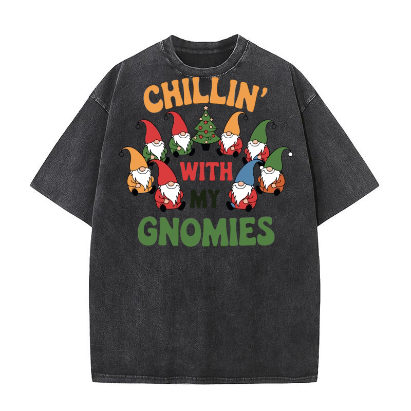 Chillin With My Gnomies Washed T-Shirt