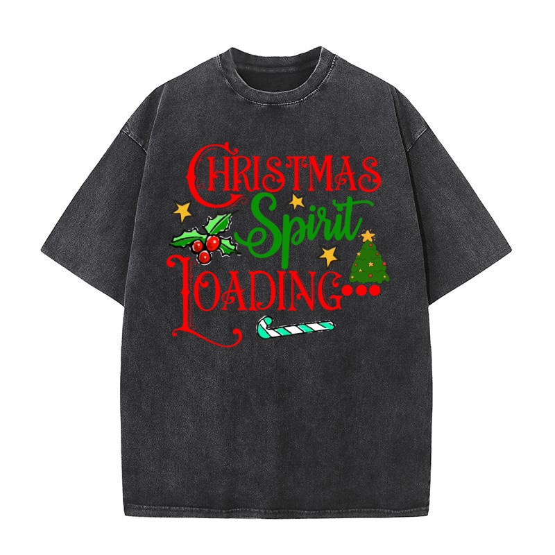 Christmas Spirit Loading Washed T-Shirt