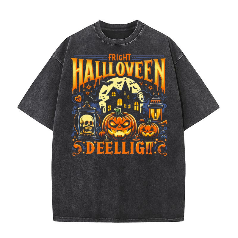 fright halloween delighit Washed T-Shirt