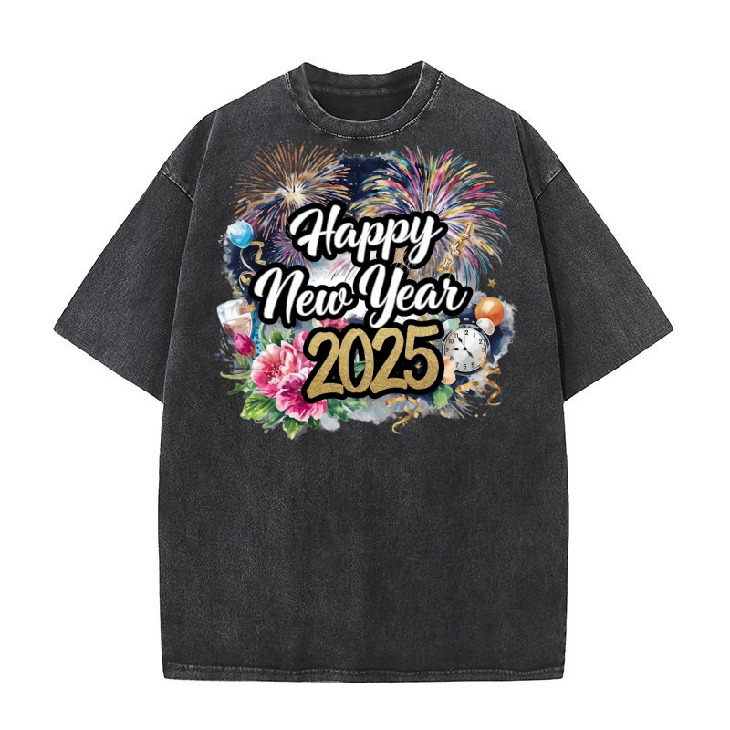 Happy new year 8 Washed T-Shirt