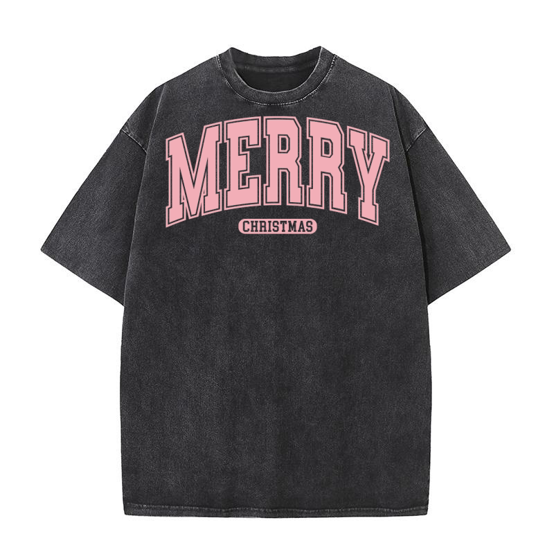 Merry Christmas (1) Washed T-Shirt
