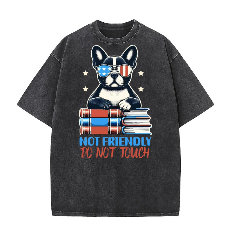 not freindly do not touch Washed T-Shirt