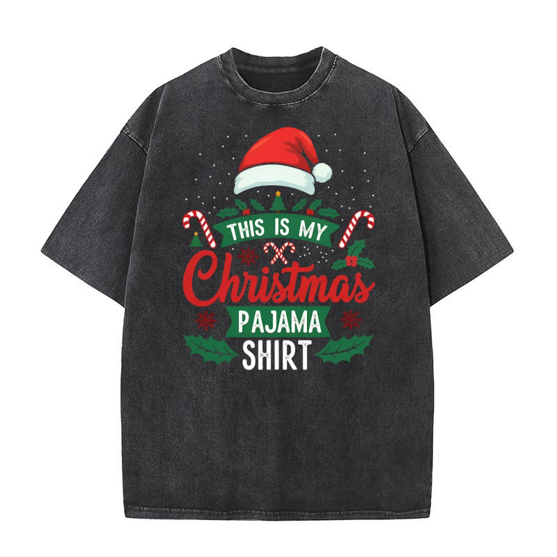 This Is My Christmas Pajama Shirt 02 Washed T-Shirt