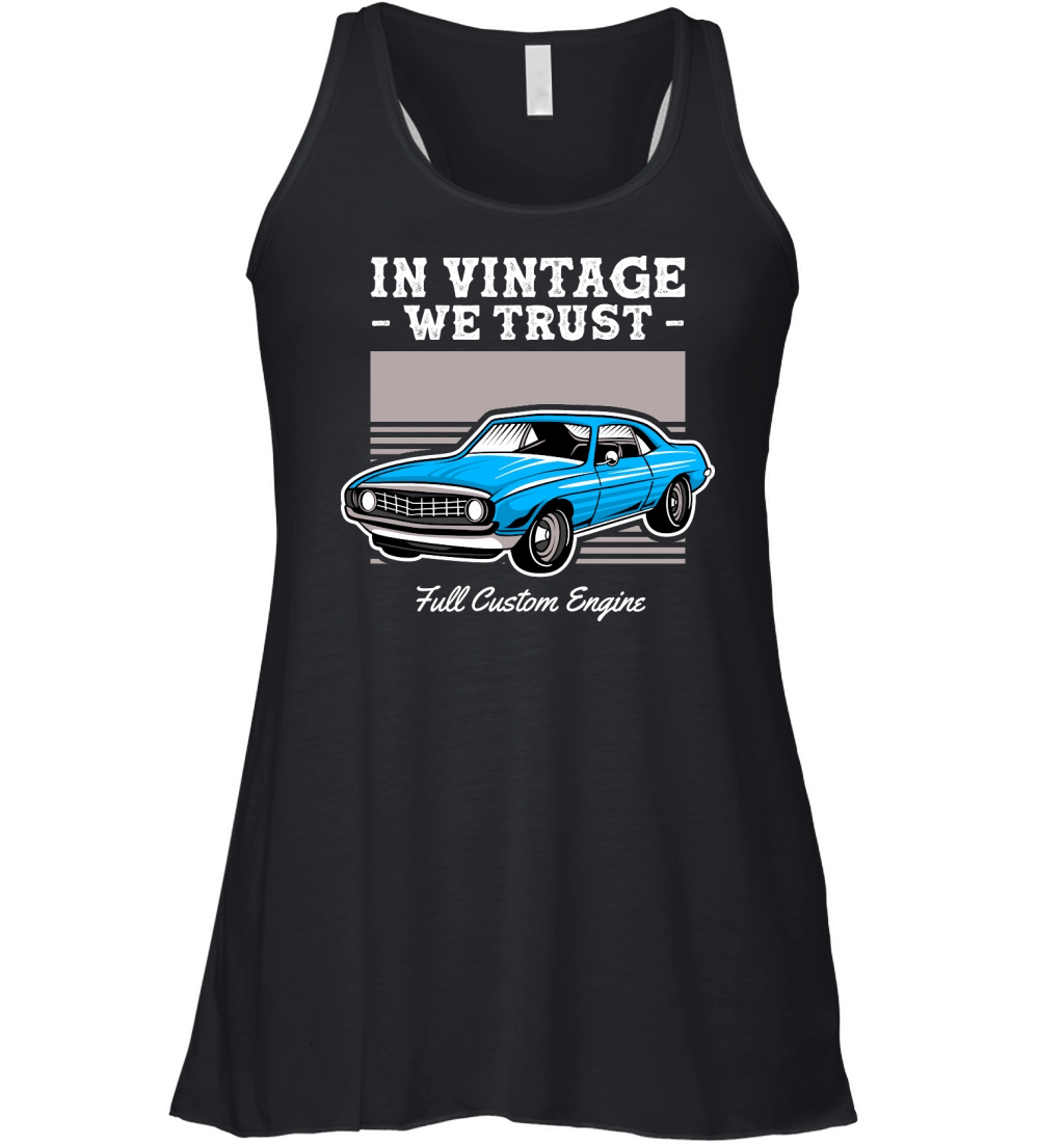 Classic Car In Vintage We Trust Women's Flowy Tank Top