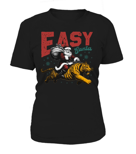 Easy Santa Riding Tiger L Color Women's T-Shirt