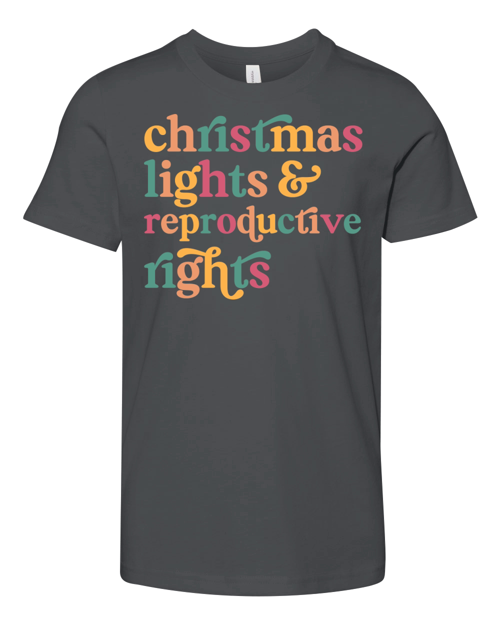 Christmas lights reproductive rights Youth Unisex Jersey Tee