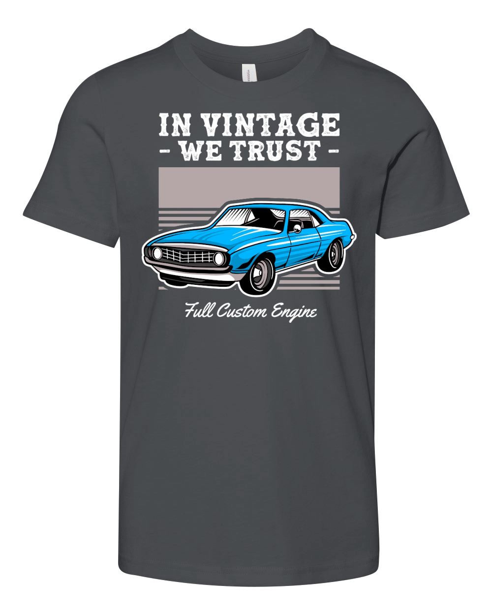 Classic Car In Vintage We Trust Youth Unisex Jersey Tee