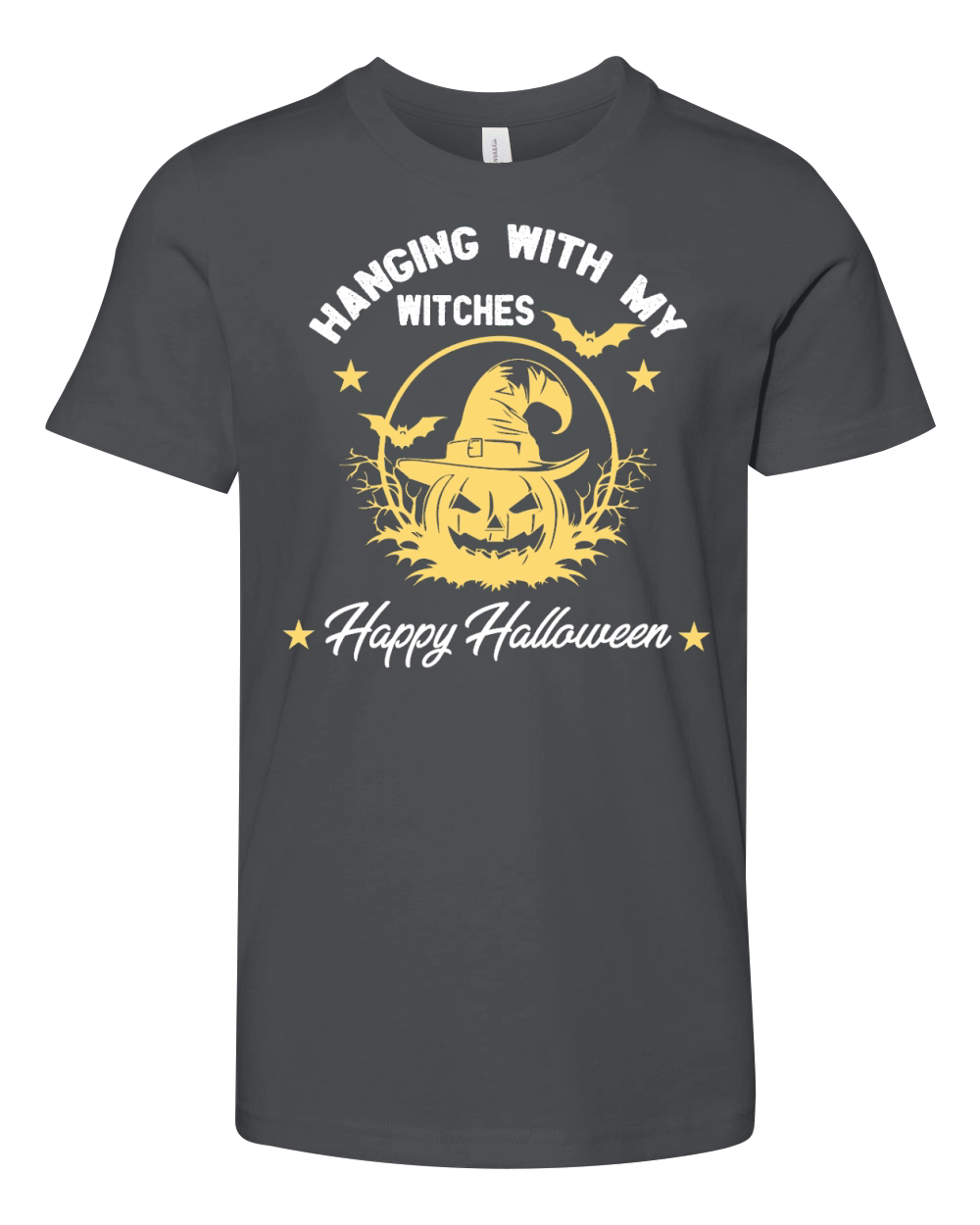 Happy Halloween hanging with my witches Youth Unisex Jersey Tee