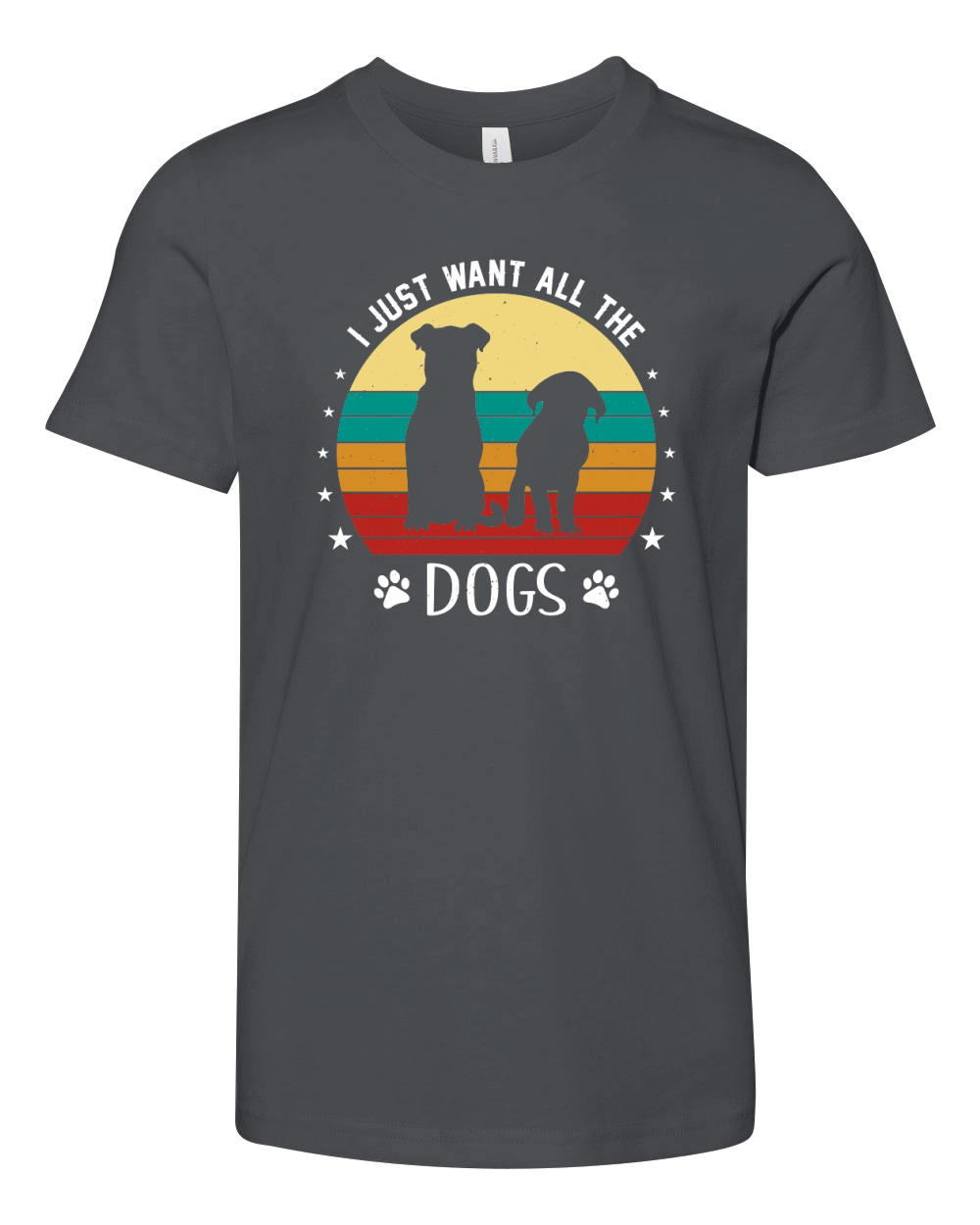 I Just Want All The Dogs Youth Unisex Jersey Tee