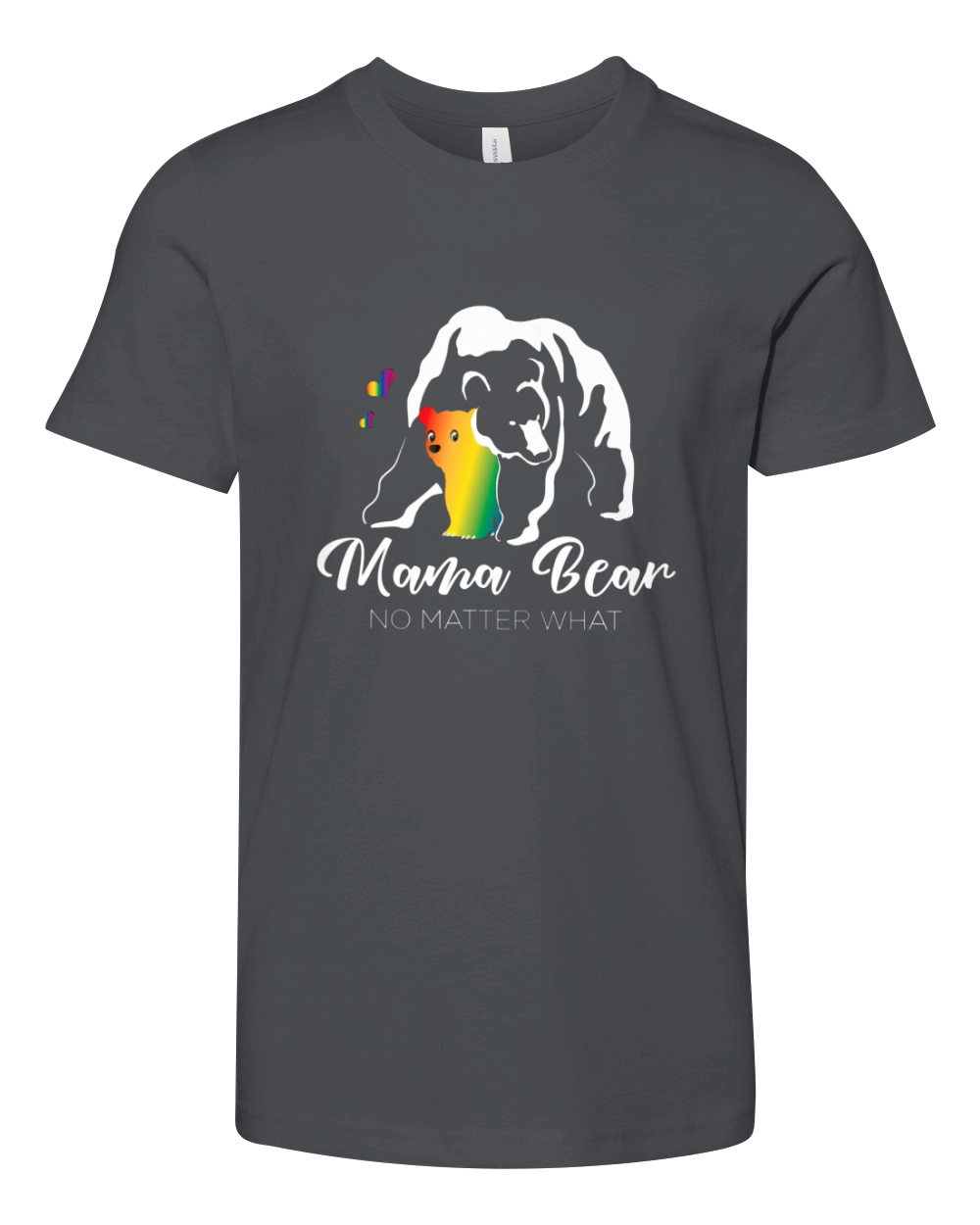Proud Mom No Matter What LGBTQ LGBT Mom Pride Mama Bear Youth Unisex Jersey Tee