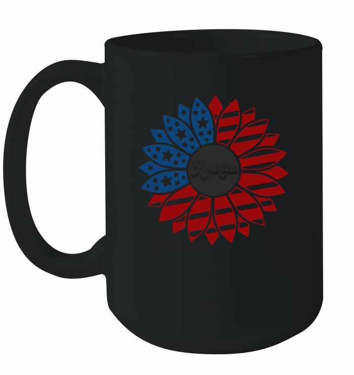 American Sunflower Ceramic Mug