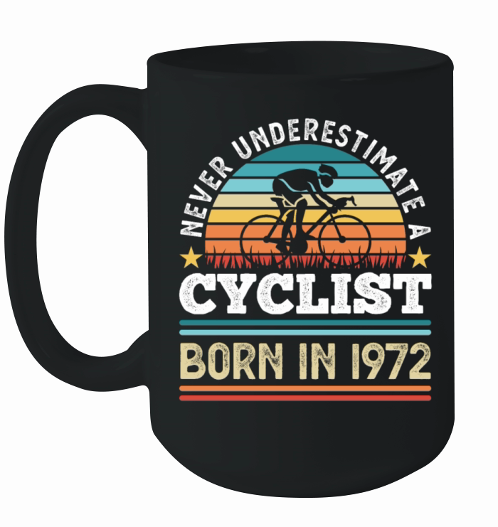 Cyclist born in 1972 50th Birthday Gift Cycling Ceramic Mug