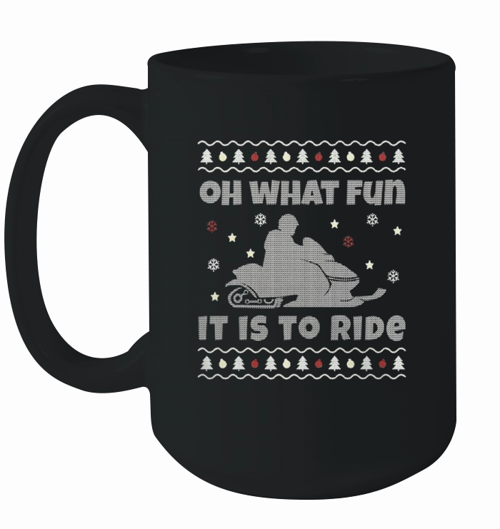 Snowmobile Ugly Christmas Ceramic Mug