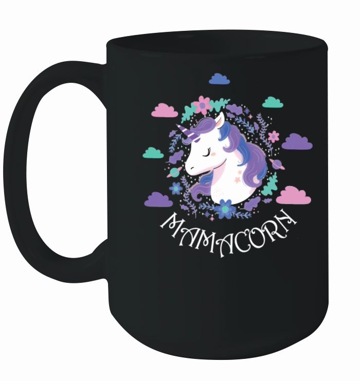 Unicorn Womens Funny Mamacorn Unicorn Costume Mom Ceramic Mug
