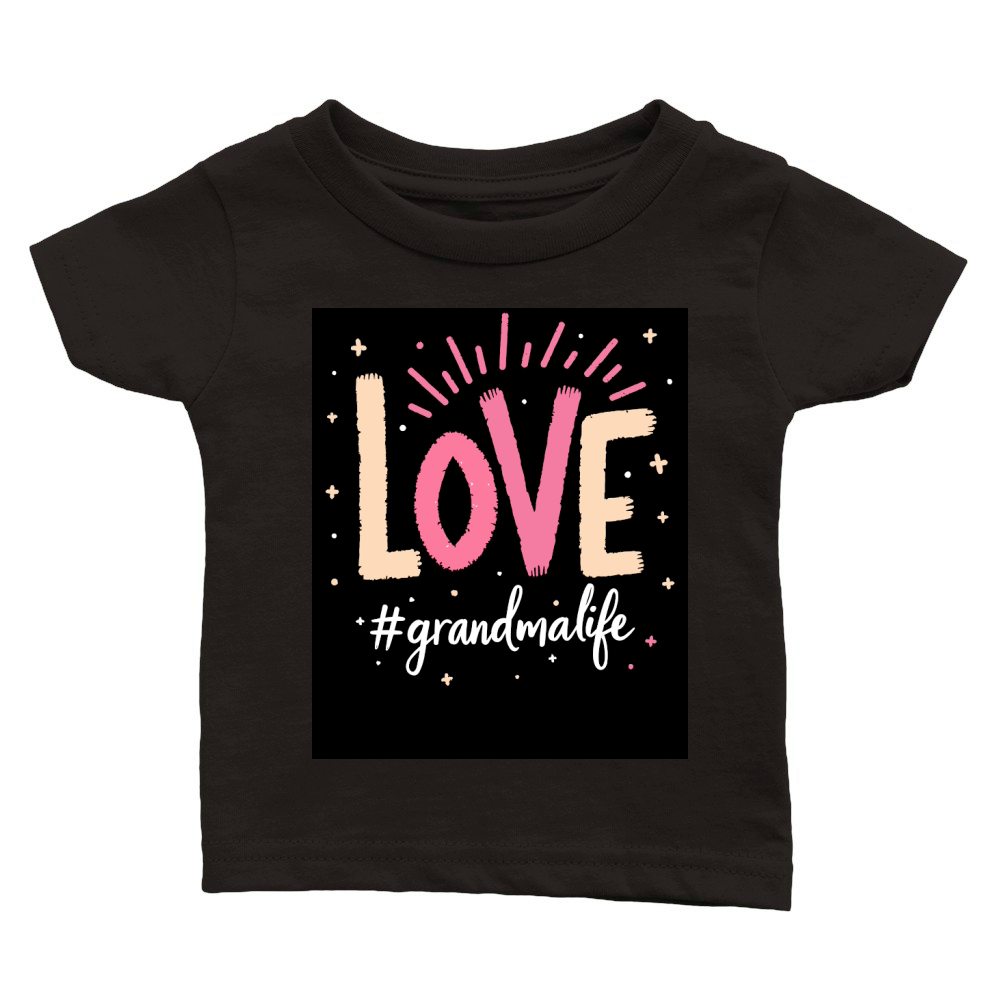 Love #grandma life Classic Baby Crewneck T-shirt