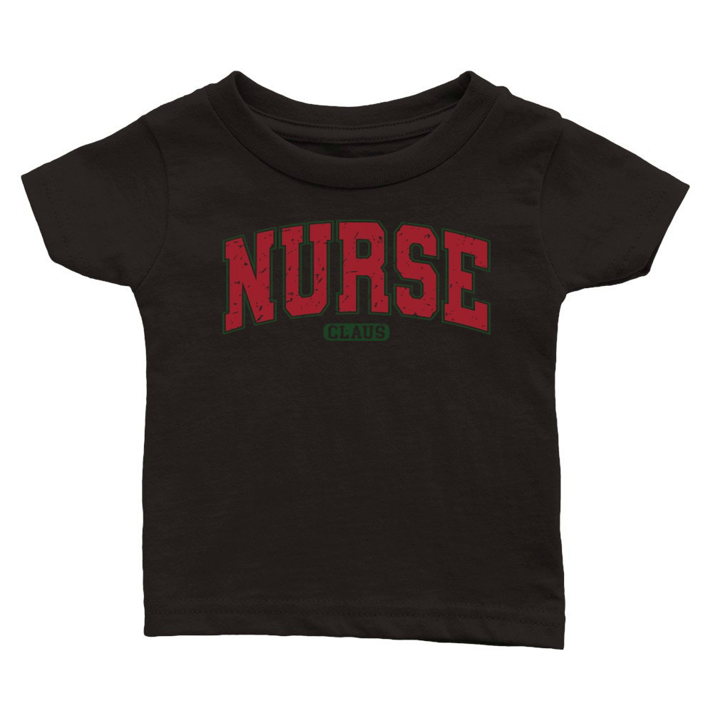 NurseClausVarsity Retro Classic Baby Crewneck T-shirt