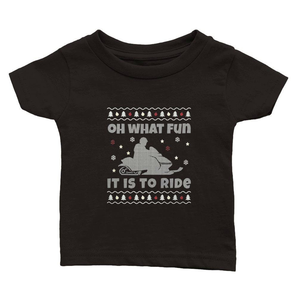 Snowmobile Ugly Christmas Classic Baby Crewneck T-shirt
