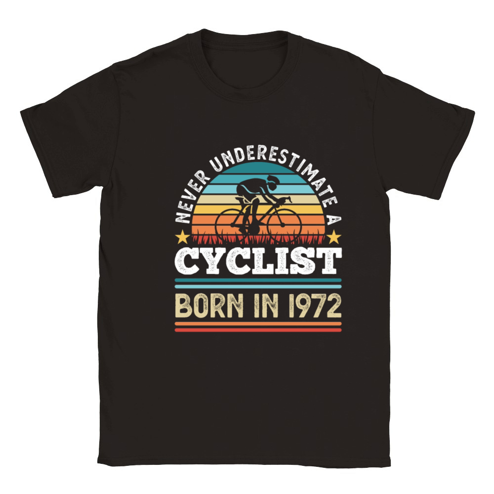 Cyclist born in 1972 50th Birthday Gift Cycling Classic Kids Crewneck T-shirt