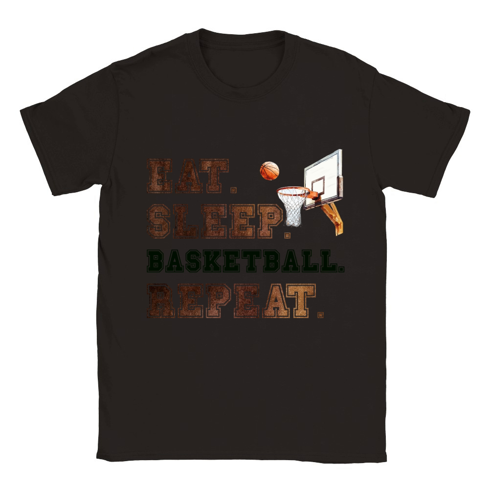 Eat Sleep Basketball repeat Classic Kids Crewneck T-shirt