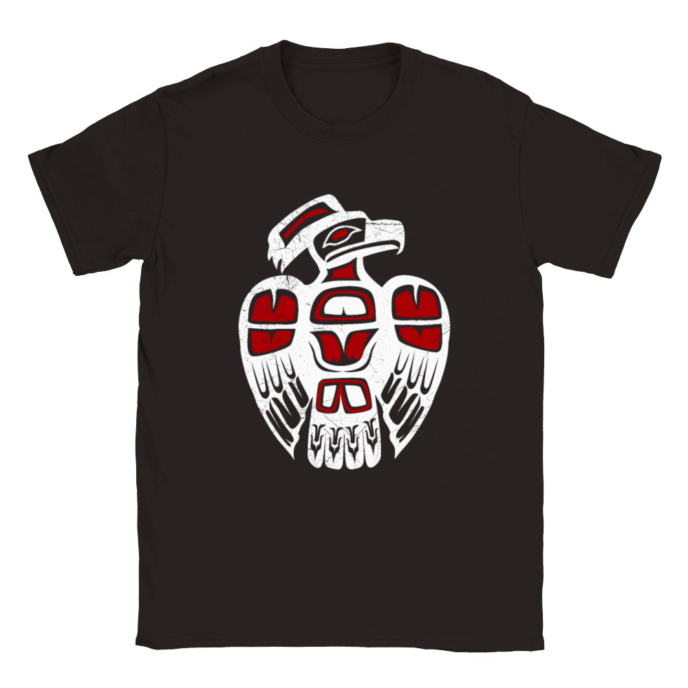 Haida Thunder Bird Tribal Tattoo Gift Idea Classic Kids Crewneck T-shirt