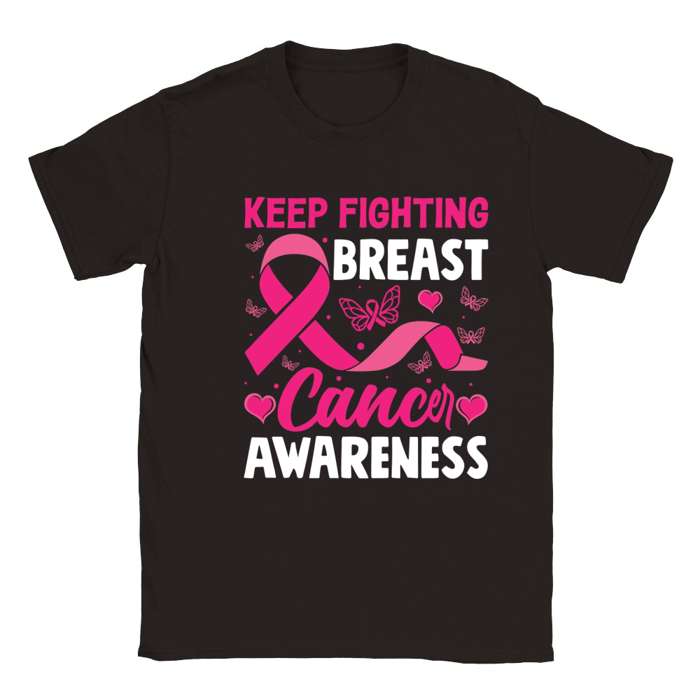 keep fighting breast cancer Awareness 2 Classic Kids Crewneck T-shirt