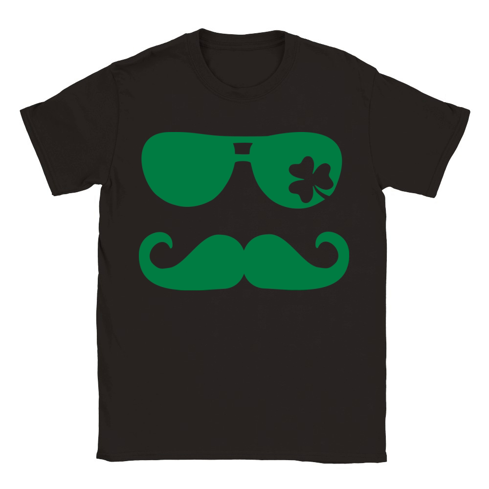 Mustache Shamrock Classic Kids Crewneck T-shirt