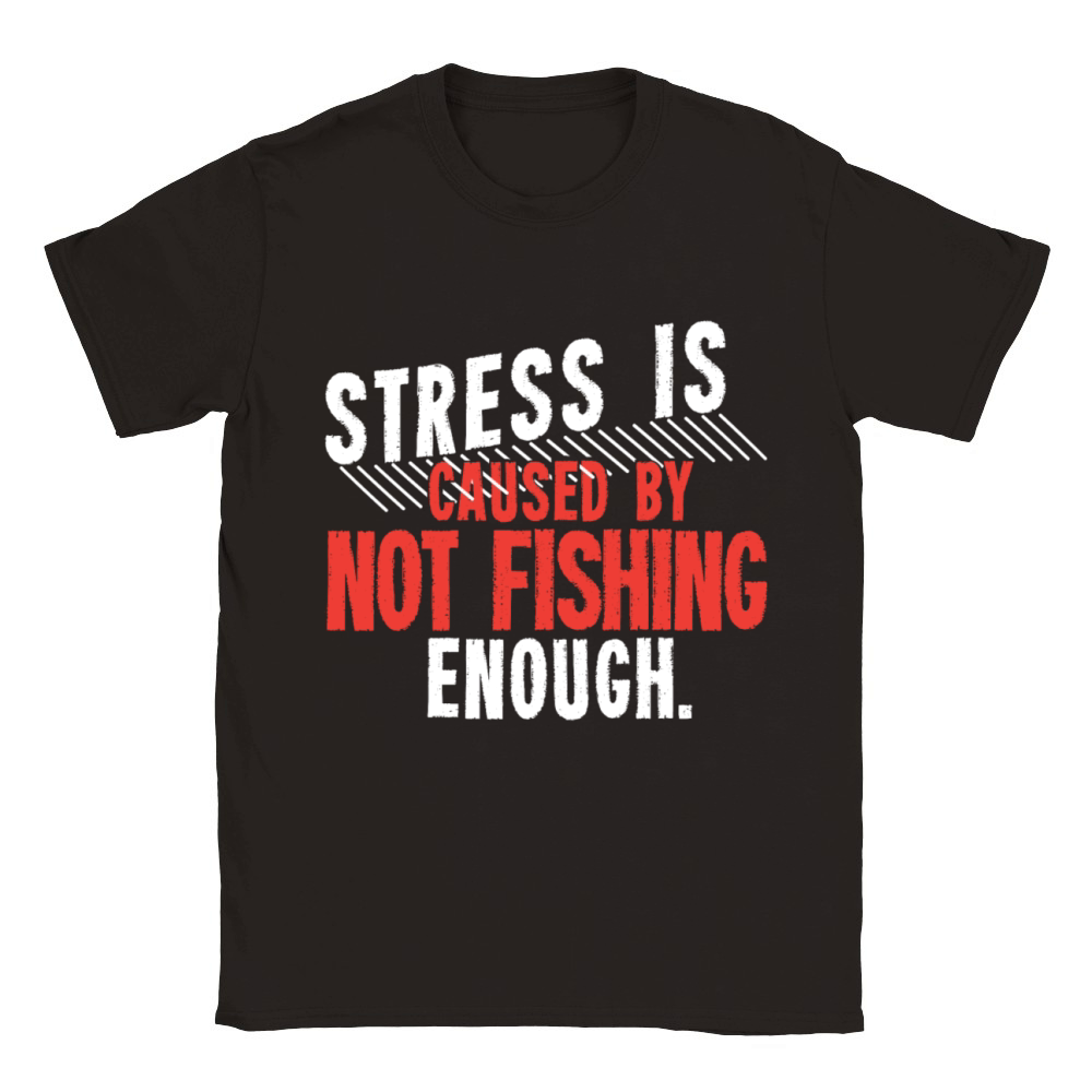 Stress Is Not Fishing Enough Angling Classic Kids Crewneck T-shirt