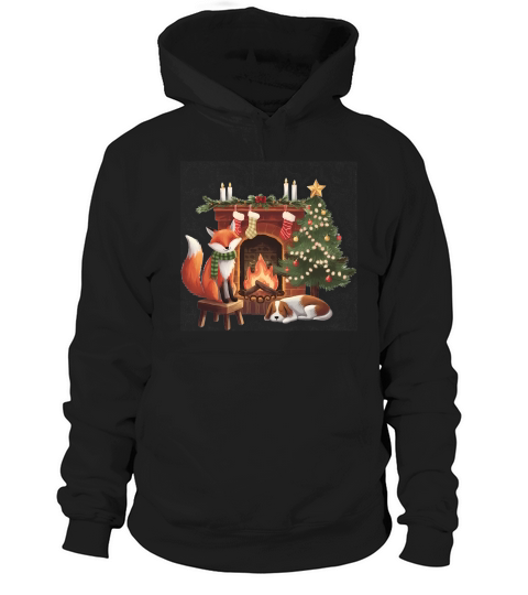 Christmas Fireplace Vintage 2 Hoodie Unisex