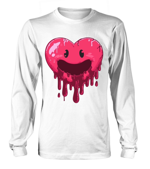 Cute Heart Face Melting Long sleeved Unisex